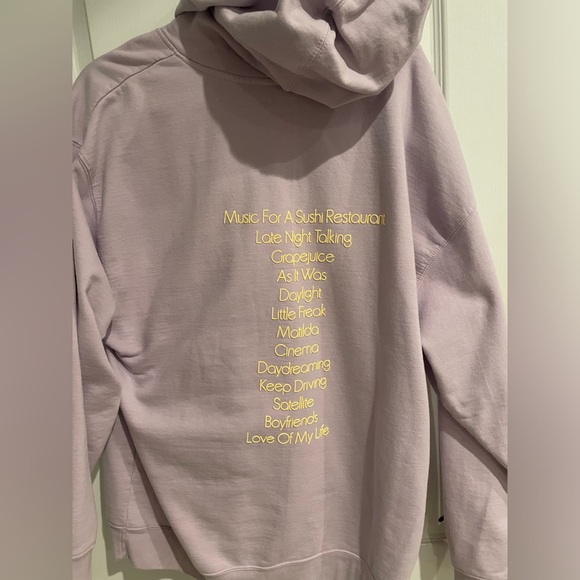 Harry Styles purple track list hoodie (NYC exclusive) - Picture 1 of 3